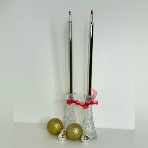 Vintage Mercury Glass Candles